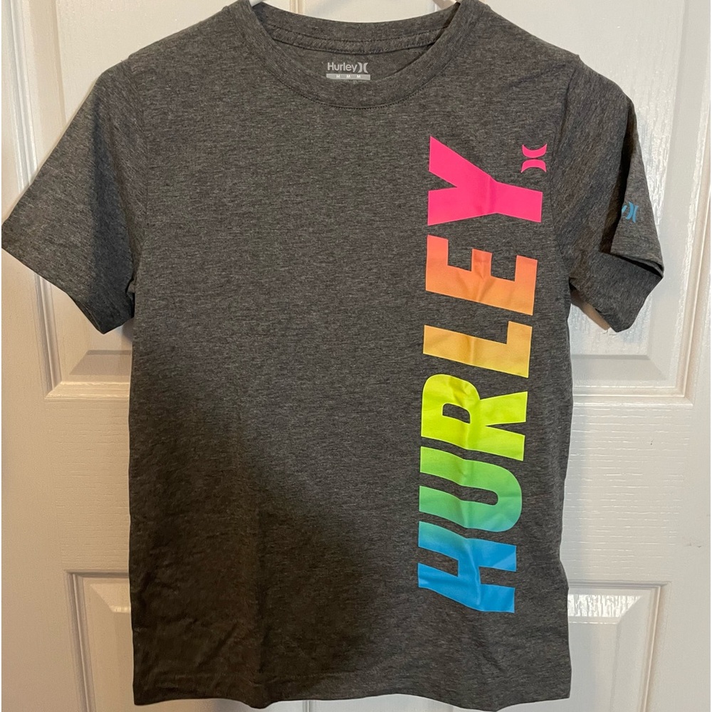 Hurley Grey/Multicolored Tshirt New Without Tag   Kids short sleeve